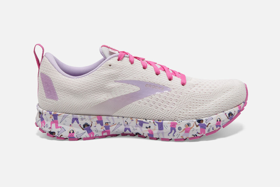 Brooks Revel 4 Road Running Shoes Womens - White/Pink - VAPCZ-5398